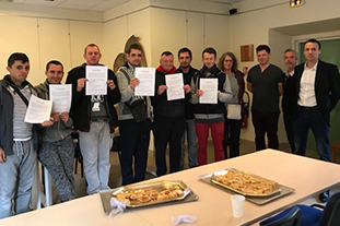 Menton : remise de diplôme RSFC aux travailleurs